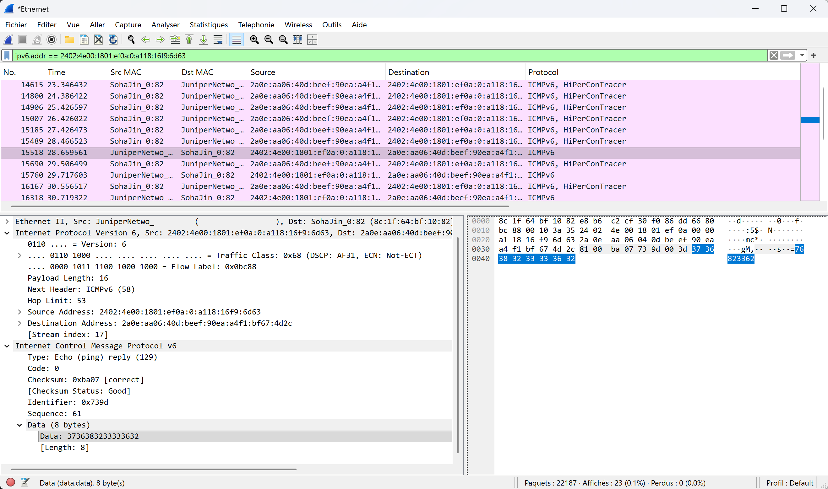 wireshark with icmp echo reply